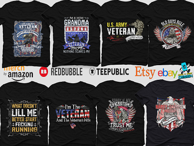 Veteran T shirt Design Bundle american army appeal design army clean tshirt custom design graphic design grunge tshirt illustration logo print on demand shirt soldier t shirt t shirt design tree tshirt vector veteran veteran army veteran vintage