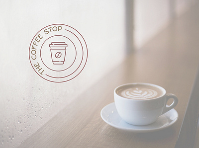 THE COFFEE STOP LOGO DESIGN branding design icon illustration logo typography