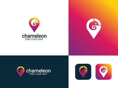 colourful chameleon logo