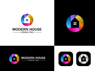 Modern house logo