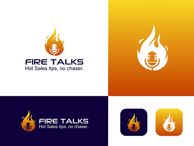 Fire talks logo design