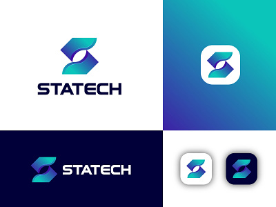 Letter S tech logo