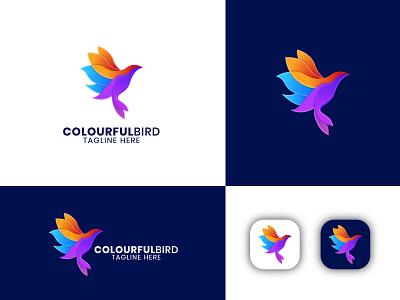 Colourful bird logo