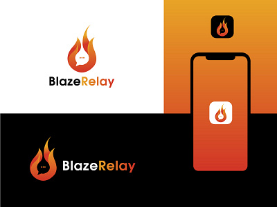 Fire + Chat logo design