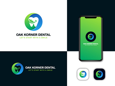 OAK Dental logo dental logo dentistry logo digital logo logo logo artise logo creation logo creator logo design logo designer logo maker logo type logos modern logo oak dental logo oak leaf logo oak logo premium logo pro teeth logo