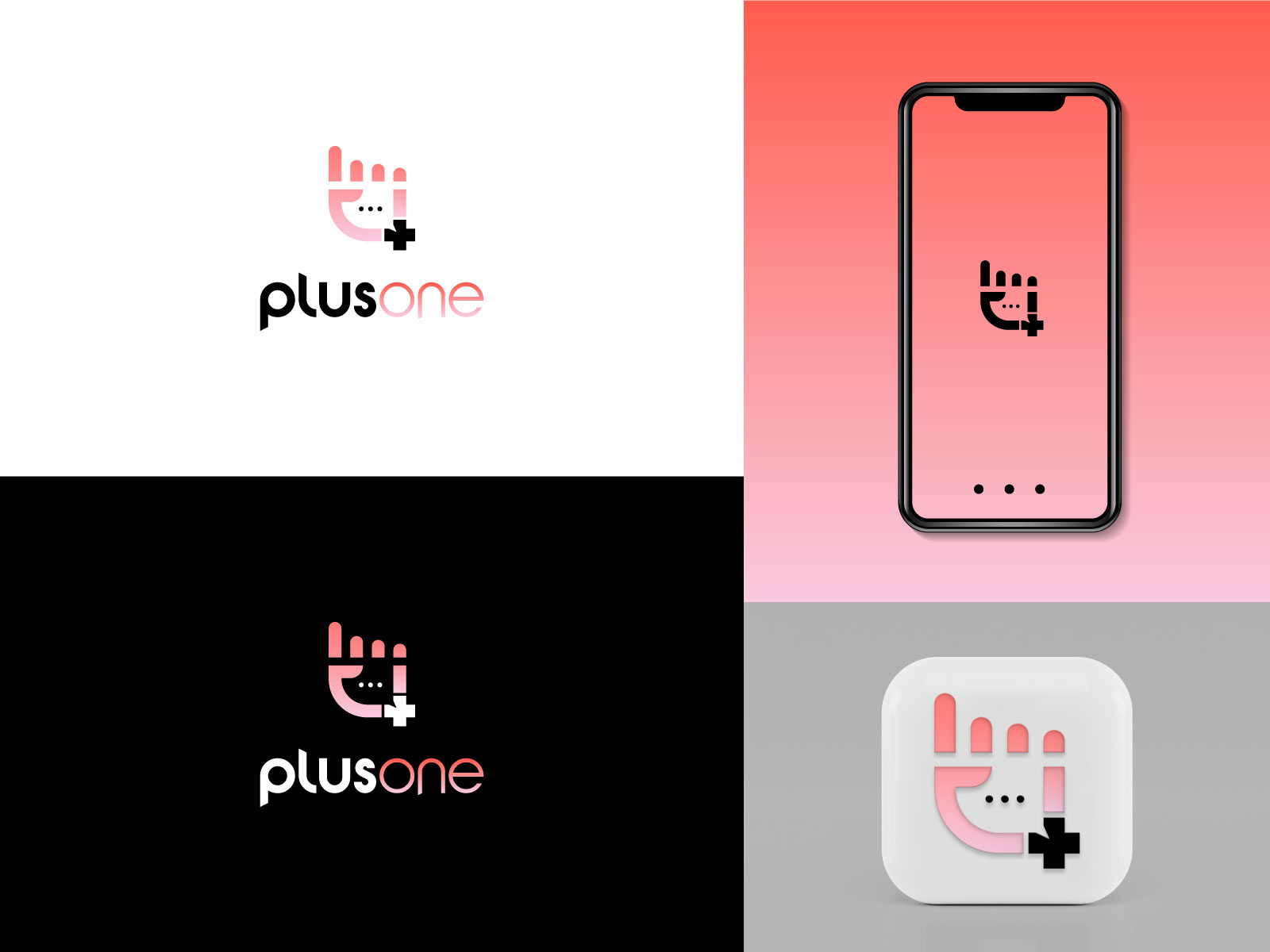 Plus One logo design by Anamul Hoque Forhad on Dribbble