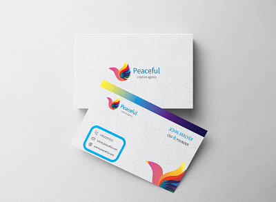peaceful business card 3d animation branding design graphic design illustration logo motion graphics ui vector