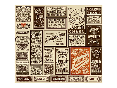 old advertisement designs advertisements background banner baroque border camping label old retro