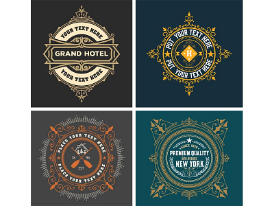 Vintage logo templates