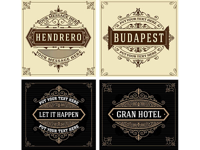 Vintage logo templates