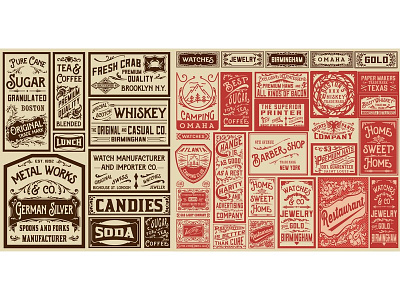 Mega set of old advertisements advertisements background banner baroque border camping card deco fashion label old retro