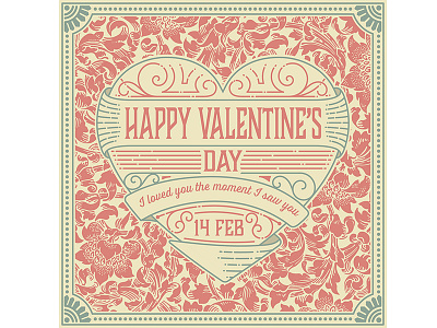 Free Template: Valentine's card adobe flyer free heart love party retro template valentines vintage