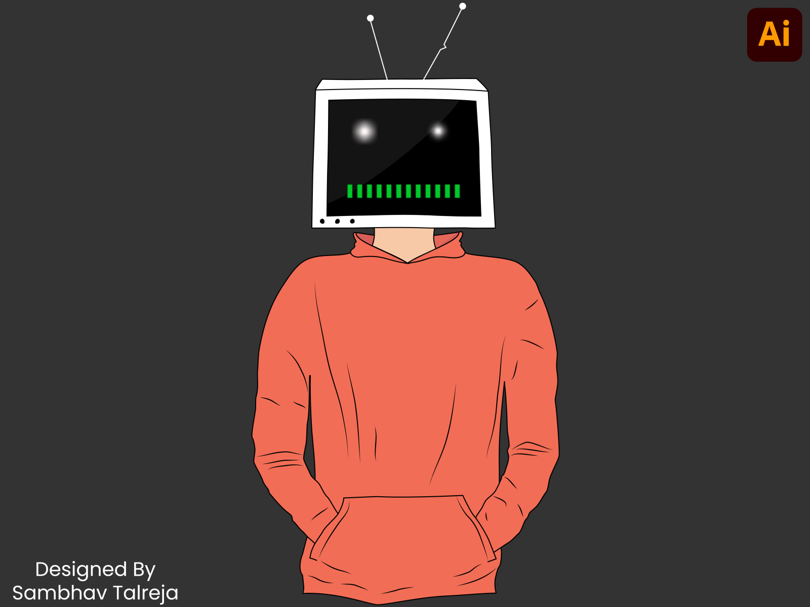 Computer Head by Sambhav Talreja on Dribbble