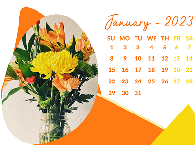 Calendar Design branding calendar design flower vase graphic design illustration logo typography ui ux vector