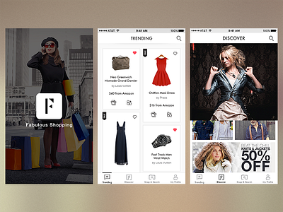Fabulous Shopping App app commerce desing discover e fashion ios mobile offers shopping trending ui