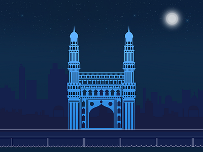 Hyderabad Icon Illustration building charminar city hyderabad icon icons illustration pearl