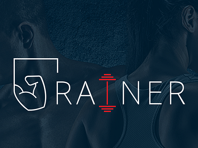 Trainer - GYM fitness gym gym trainer home page landing page logo trainer ui ux web site web design
