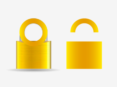 Geometric lock in process design icon