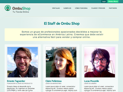 HTML+CSSing Ombu's staff section css css3 design web