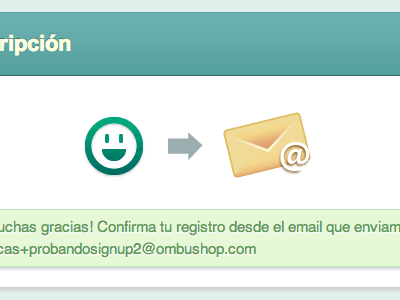Check your email! design ui web