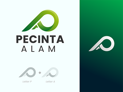Letter P + A Logo Design