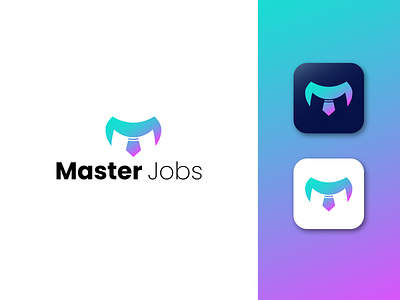 M + Job logo design