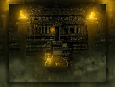 Ancient Temple ancient ancient temple art artwork boat design digital digital art graphic design illustration photoshop temple