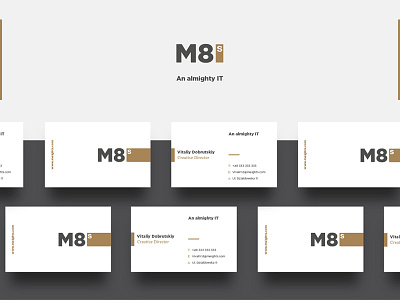 M8s - Sneak peek brand business card design dobrutskiy flat identity m8s minimal sneakpeek