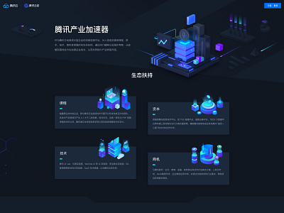 Tencent Cloud c4d design ui web design 设计