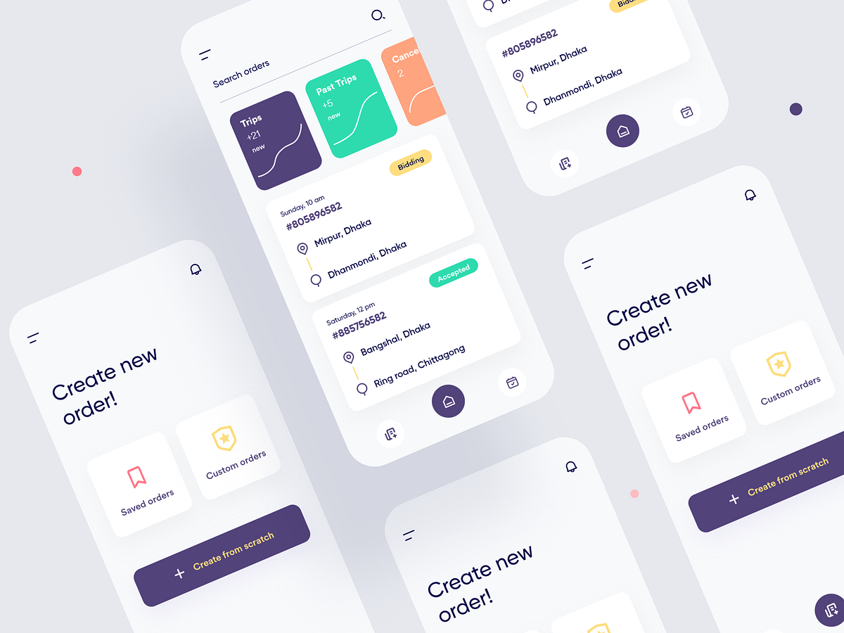 Shipment App concept v2.0 by Tanvir Ahassan on Dribbble