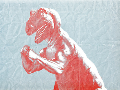 The Great Abomination 50s collage dinosaur fi illustration photoshop sci trex vintage