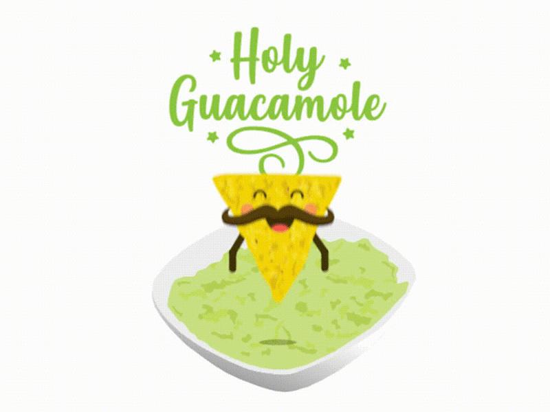 Holy Guacamole after effects aftereffects animation avocado character guacamole illustraion mexican mexican food tortilla