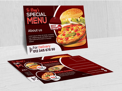 Food Postcard Template 2023 2023 advertisement business flyer corporate flyer creative design flyer design food postcard design graphic design house forsale illustration logo postcard postcard design postcard template professional social medeia banner