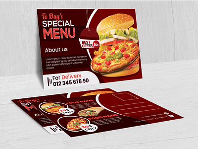 Food Postcard Template 2023 2023 advertisement business flyer corporate flyer creative design flyer design food postcard design graphic design house forsale illustration logo postcard postcard design postcard template professional social medeia banner