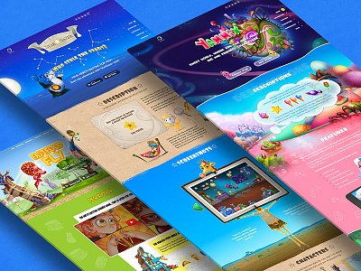 Landing Page for games design game interface landing page web website