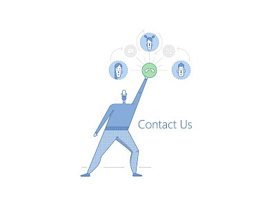 Contact Us vector Illustration. branding company contact us icon illustration illustrations infographic line manager software ui ux vector website