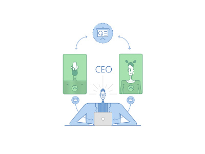 CEO vector Illustration.