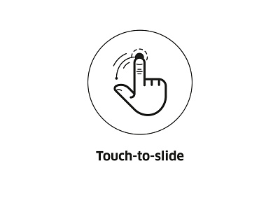 Touch-to-slide ( vector icon ) drawing finger icon icons illustration index insignia line line art symbol touch touch screen touchscreen ui ux vector