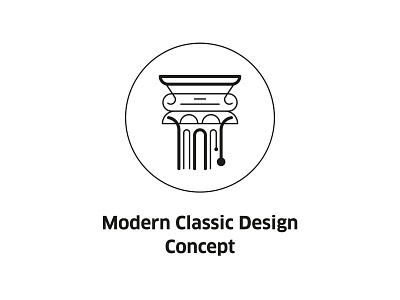Modern Classic Design Concept ( vector icon ) abstract abstract icons class classical column design doric geometry graphic icon illustration line line art modern pillar vector