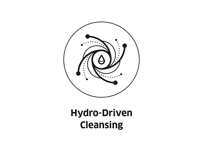 Hedro-Driven Cleansing ( vector icon ) cleansing design drawing engineering hydro hydroponic icon icons illustraion line line art lineart startup icon symbol tech technology vector water