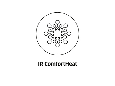 IR ComfortHeat ( vector icon ) abstract abstraction black white comfort comfortable heat icon icons illustration line line art monochrome symbol vector
