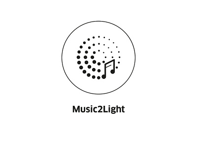 Music2Light ( vector icon ) drawing icon icons illustration line art lineart minimal music music app music player symbol tech vector