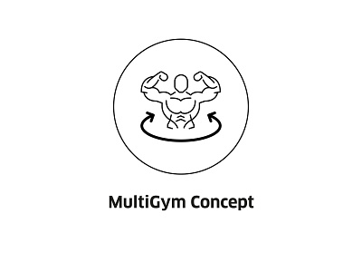 MultiGym Concept ( vector icon ) app concept drawing fitness fitness club gym gymnastics icon icons illustration line line art lineart sign symbol vector