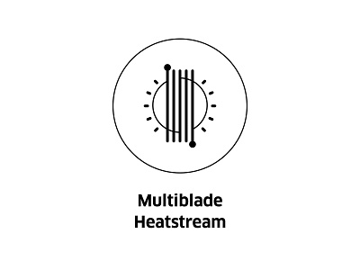 Multiblade Heatstream ( vector icon ) blade drawing engine engineering heat icon icons illustration line line art multi pictogram stream sturtup sun sunlight symbol tech vector