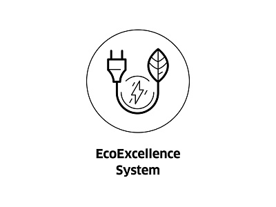 EcoExcellence System ( vector icon ) alternative energy bio eco eco friendly eco logo ecology enviroment green energy icon illustration leaf logo line line art sign symbol ui vector