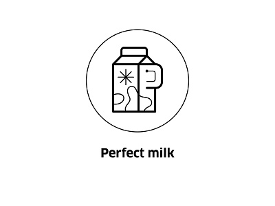 Perfect milk ( vector icon ) design drawing food frozen icon icons illustration line linear milk package package design perfect symbol vector