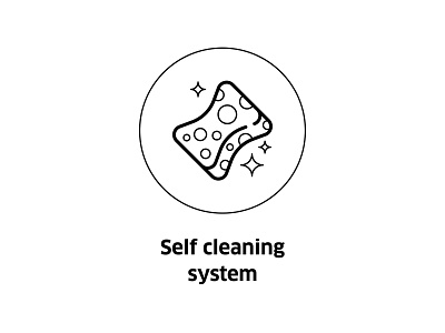 Self cleaning system ( vector icon ) clean cleaning icon illustration line line art sign sponge symbol tech technology vector