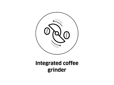 Integrated coffee grinder ( vector icon ) brew coffee coffee shop design engineering grinder icon icons integrated line art roasting symbol technology vector