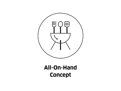 All-On-Hand Concept ( vector icon ) concept cookery cooking design icon icons illustration line line art lineart restaurant sign spoon symbol vector