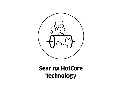 Searing HotCore Technology ( vector icon ) core design engineering hot icon line art linear searing symbol tech technology trendy vector